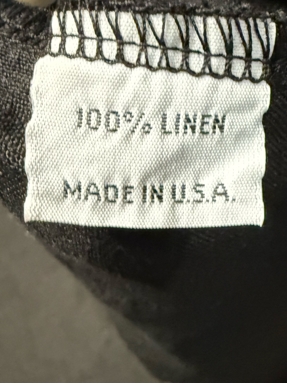 bryn Walker Black 100% Linen Bell-Sleeve Tunic size large made in USA - Picture 4 of 16